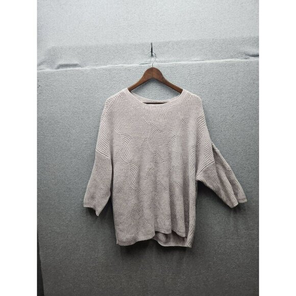 J. Jill Womens XL Cable Knit Sweater Purple 77% Cotton 23% Acrylic - Picture 1 of 4